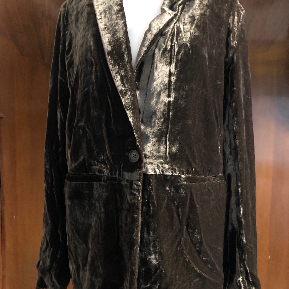 Anthropologie velvet blazer